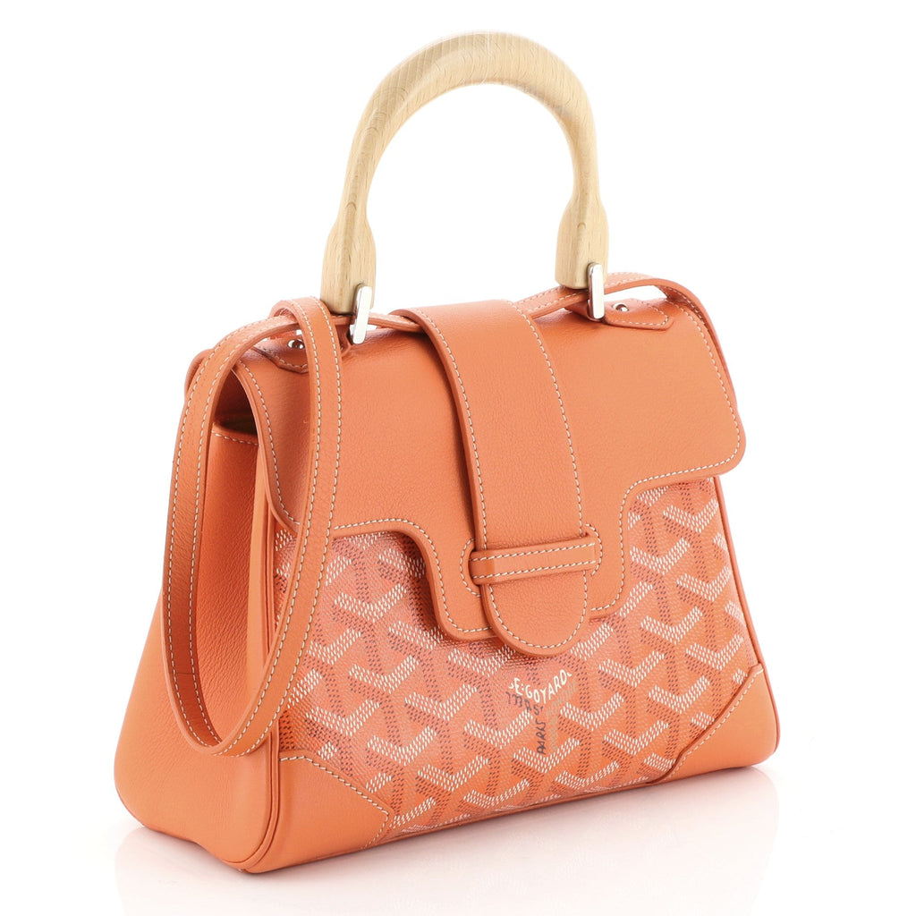Saigon Top Handle Bag Coated Canvas with Leather Mini