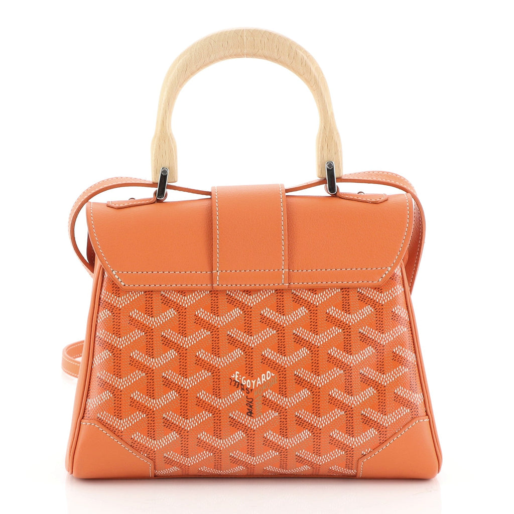 Saigon Top Handle Bag Coated Canvas with Leather Mini