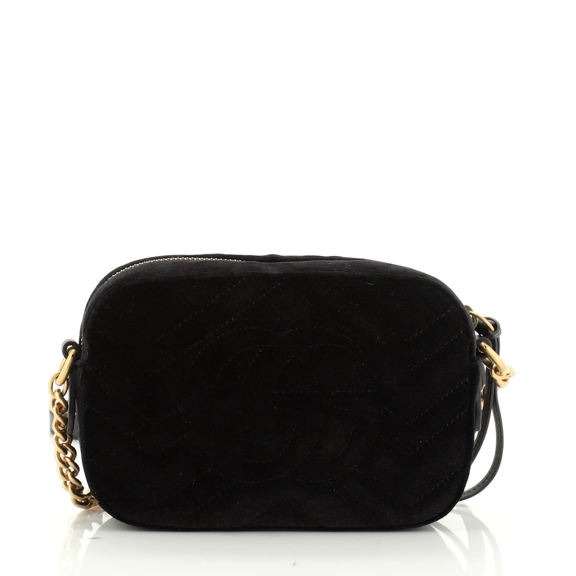 GG Marmont Shoulder Bag Crystal Embellished Matelasse Velvet Mini