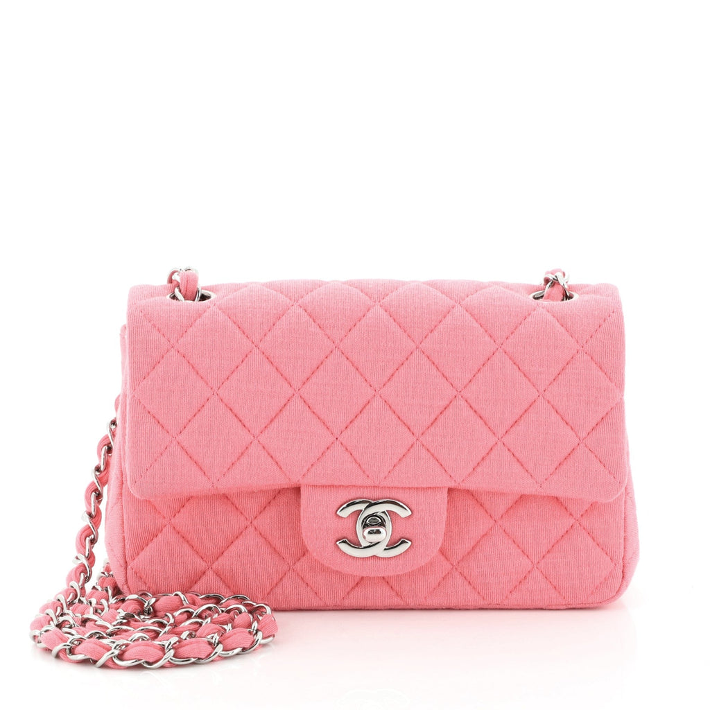 Classic Single Flap Bag Quilted Jersey Mini