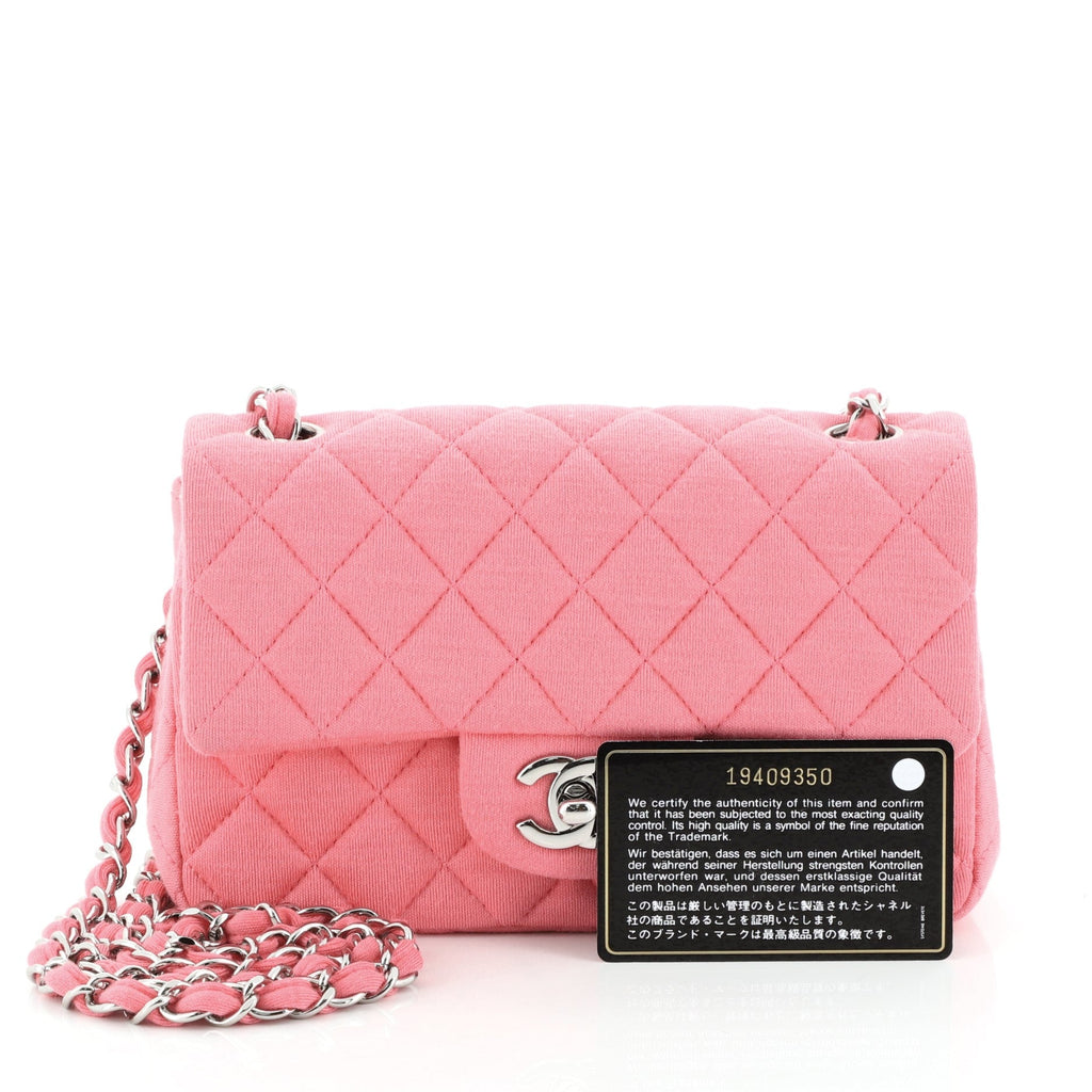 Classic Single Flap Bag Quilted Jersey Mini
