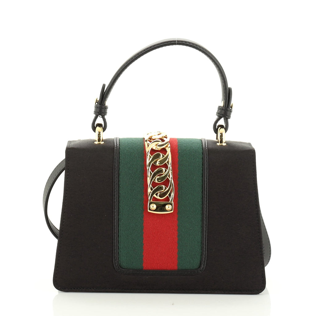Sylvie Top Handle Bag Crystal Embellished Satin Mini