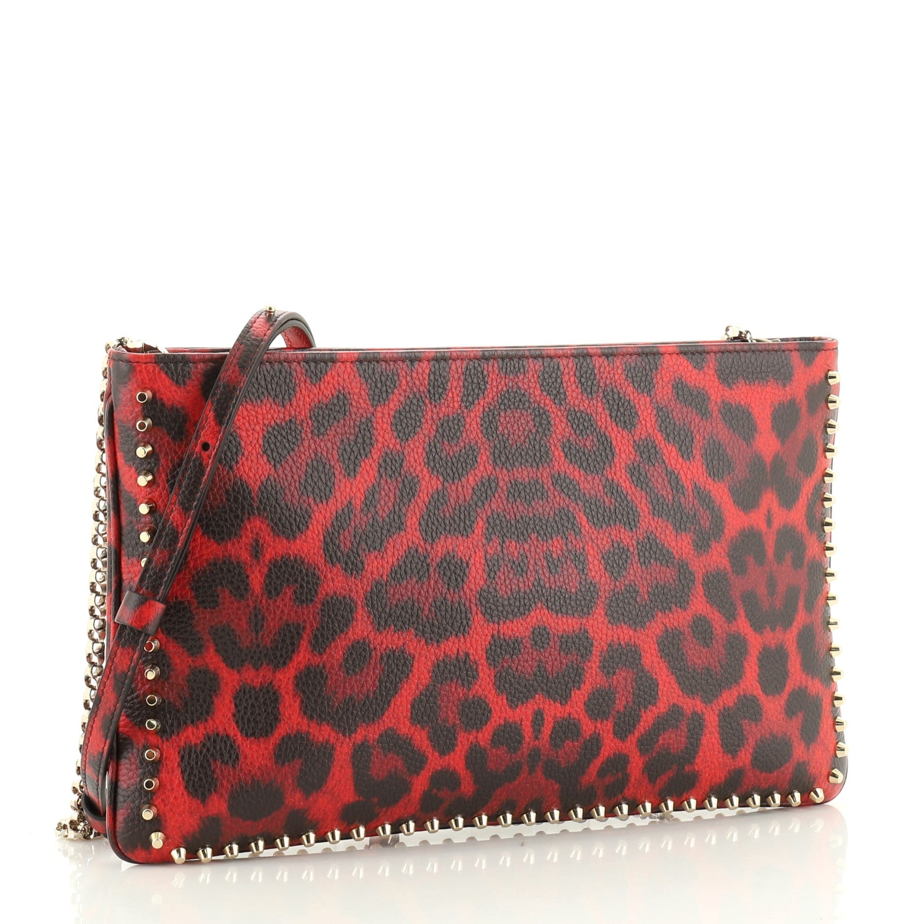 Loubiposh Clutch Printed Leather