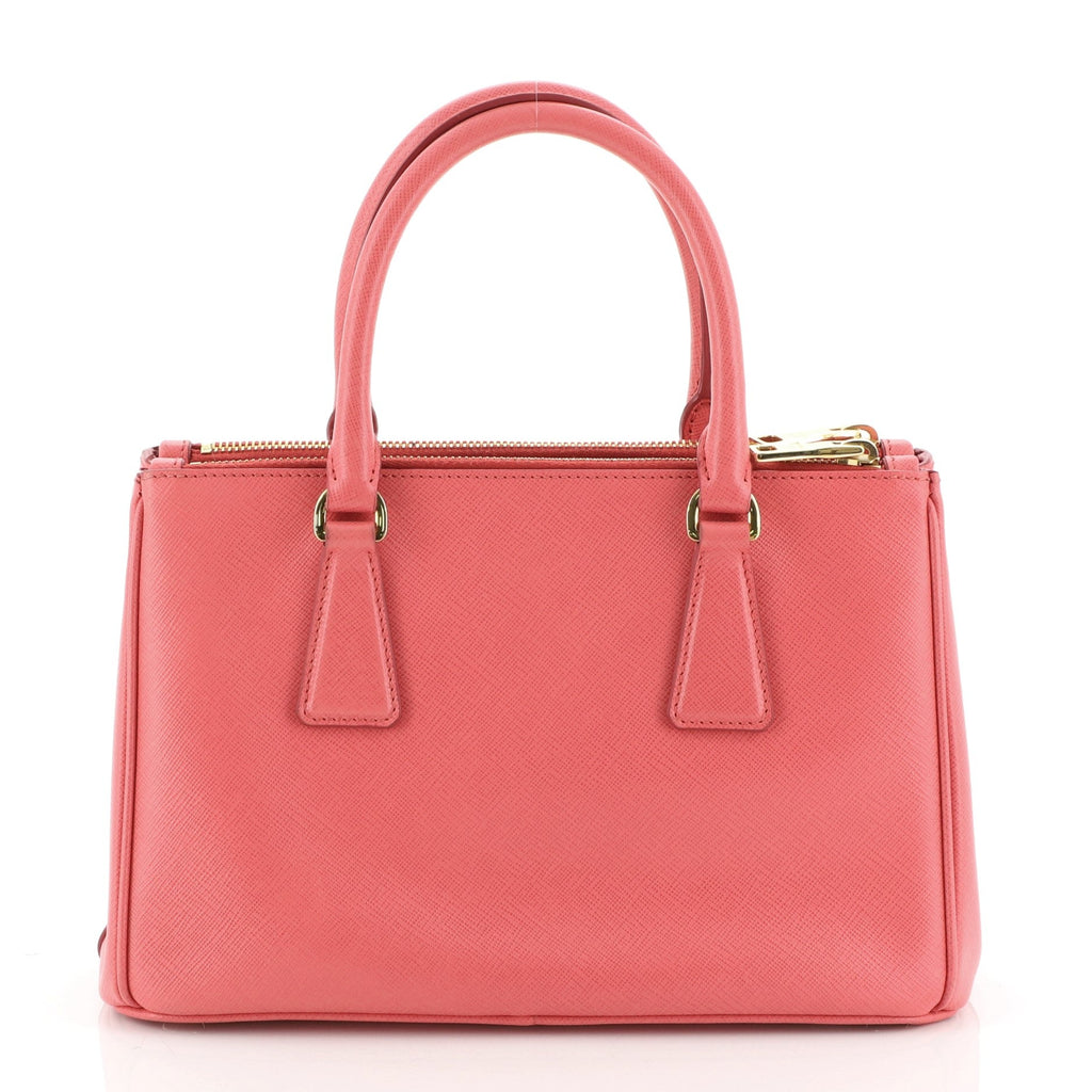 Double Zip Lux Tote Saffiano Leather Mini