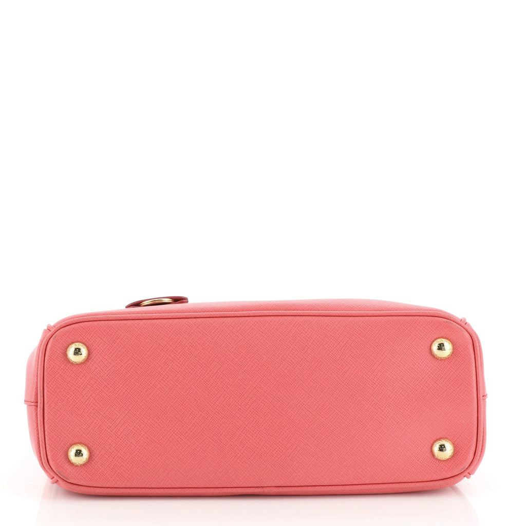 Double Zip Lux Tote Saffiano Leather Mini