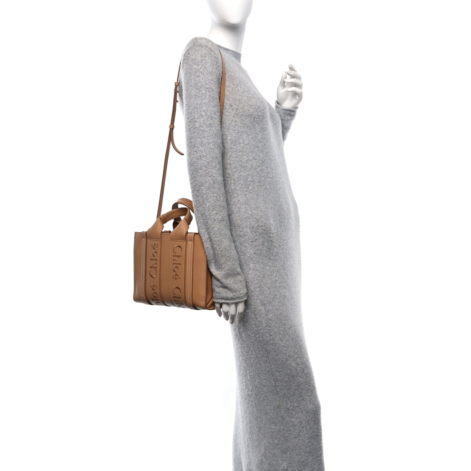 Calfskin Small Woody Tote Light Tan