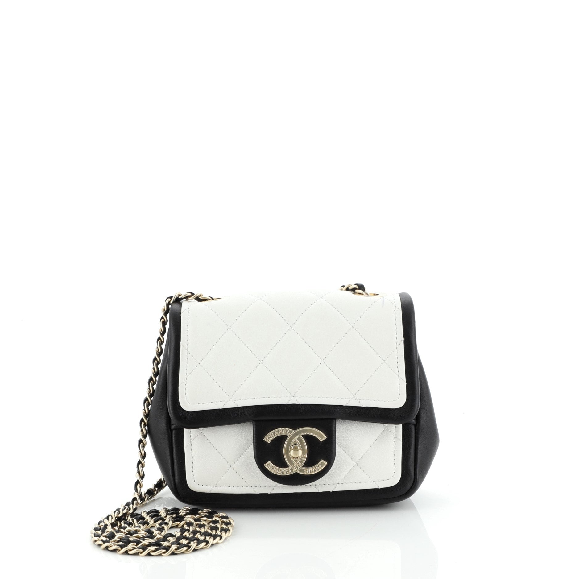 Graphic Flap Bag Quilted Calfskin Mini