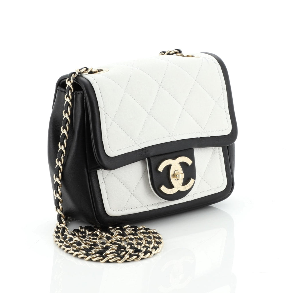 Graphic Flap Bag Quilted Calfskin Mini