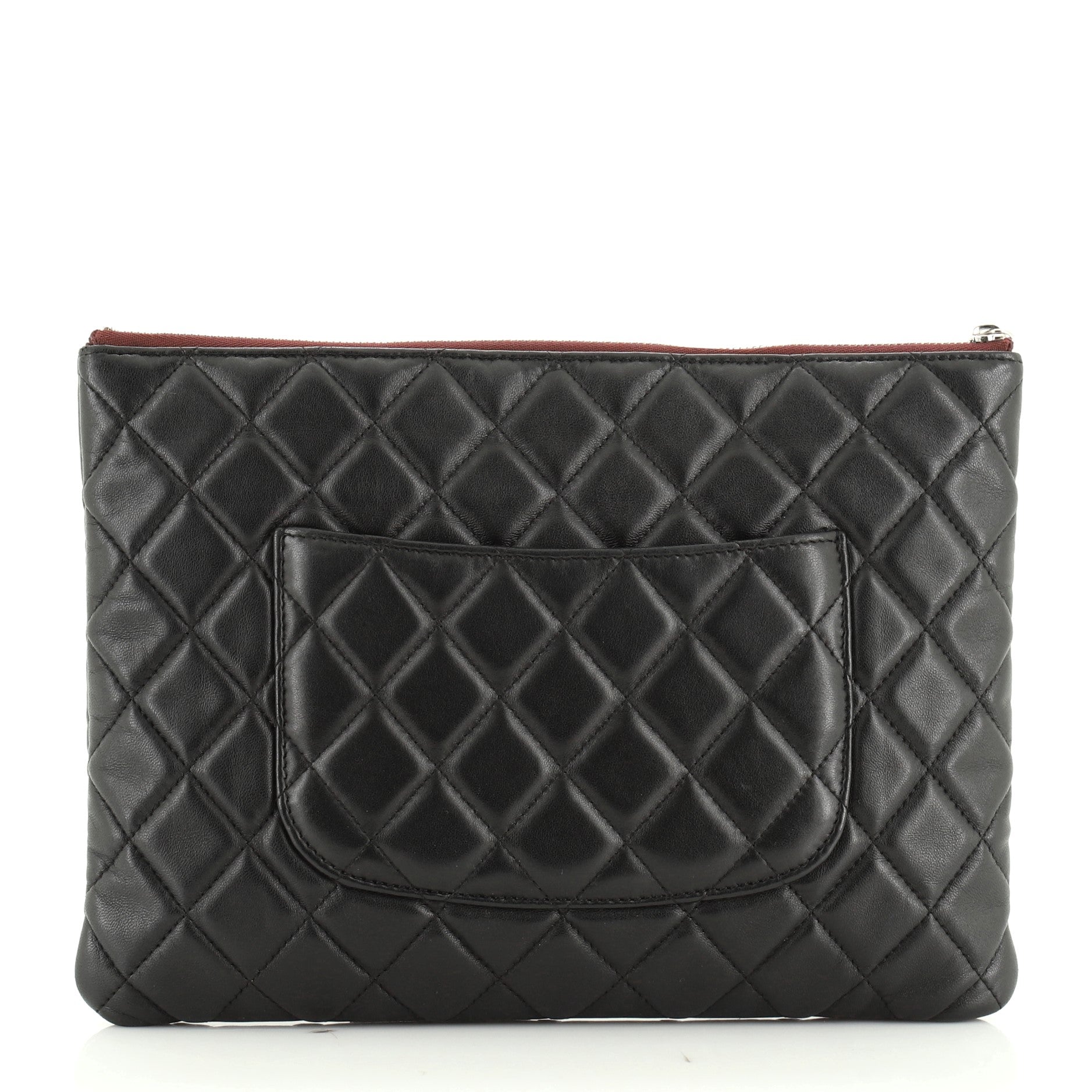O Case Clutch Quilted Perforated Lambskin Medium