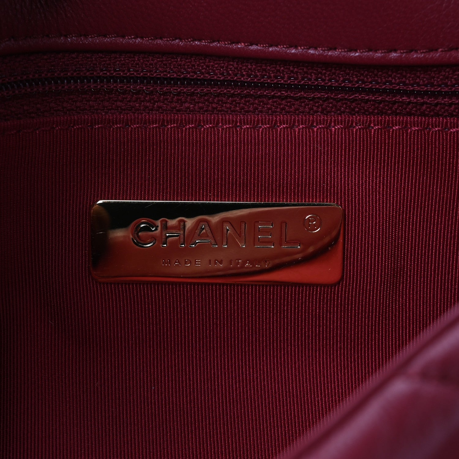 Goatskin Quilted Medium Chanel 19 Flap Red