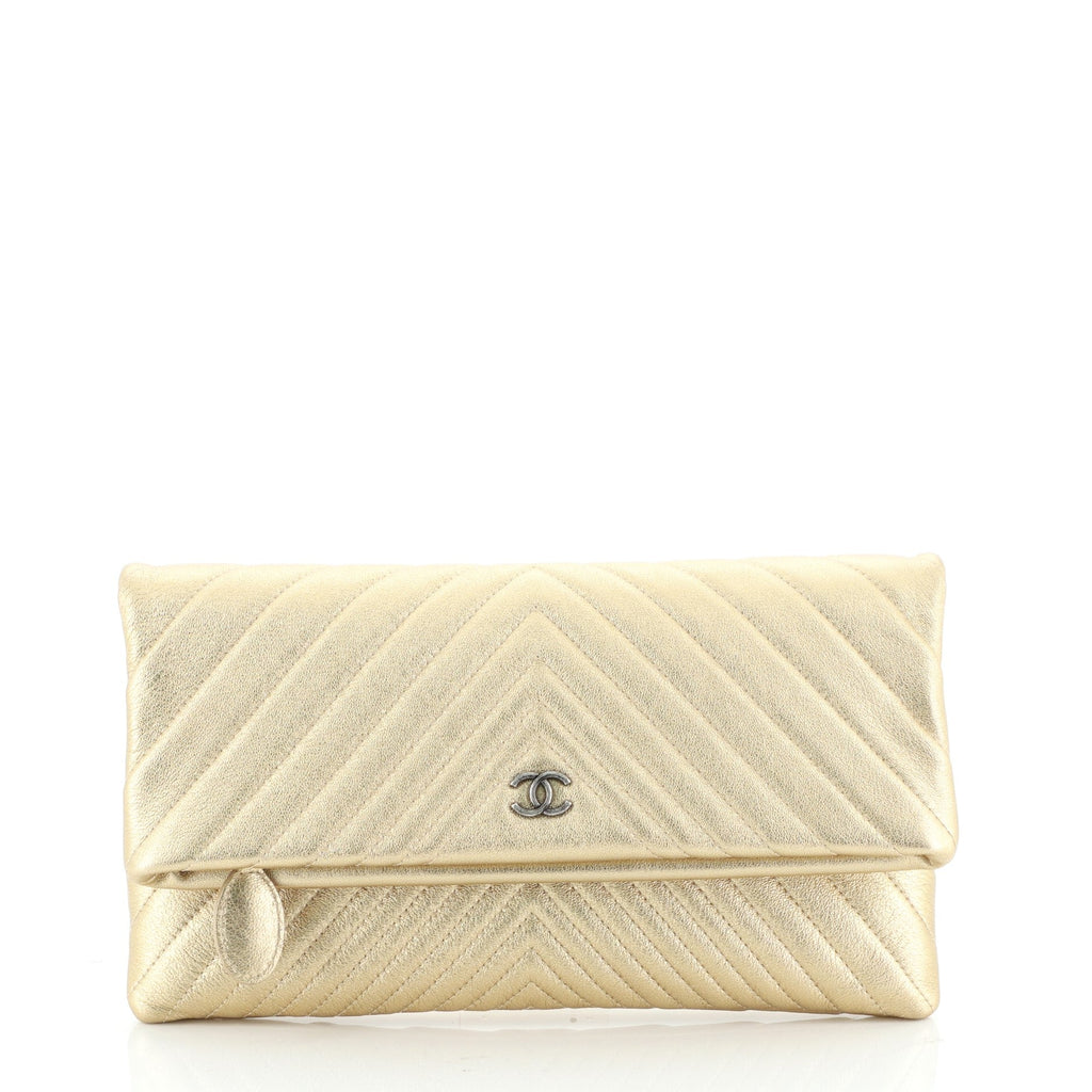 Beauty CC Clutch Chevron Calfskin