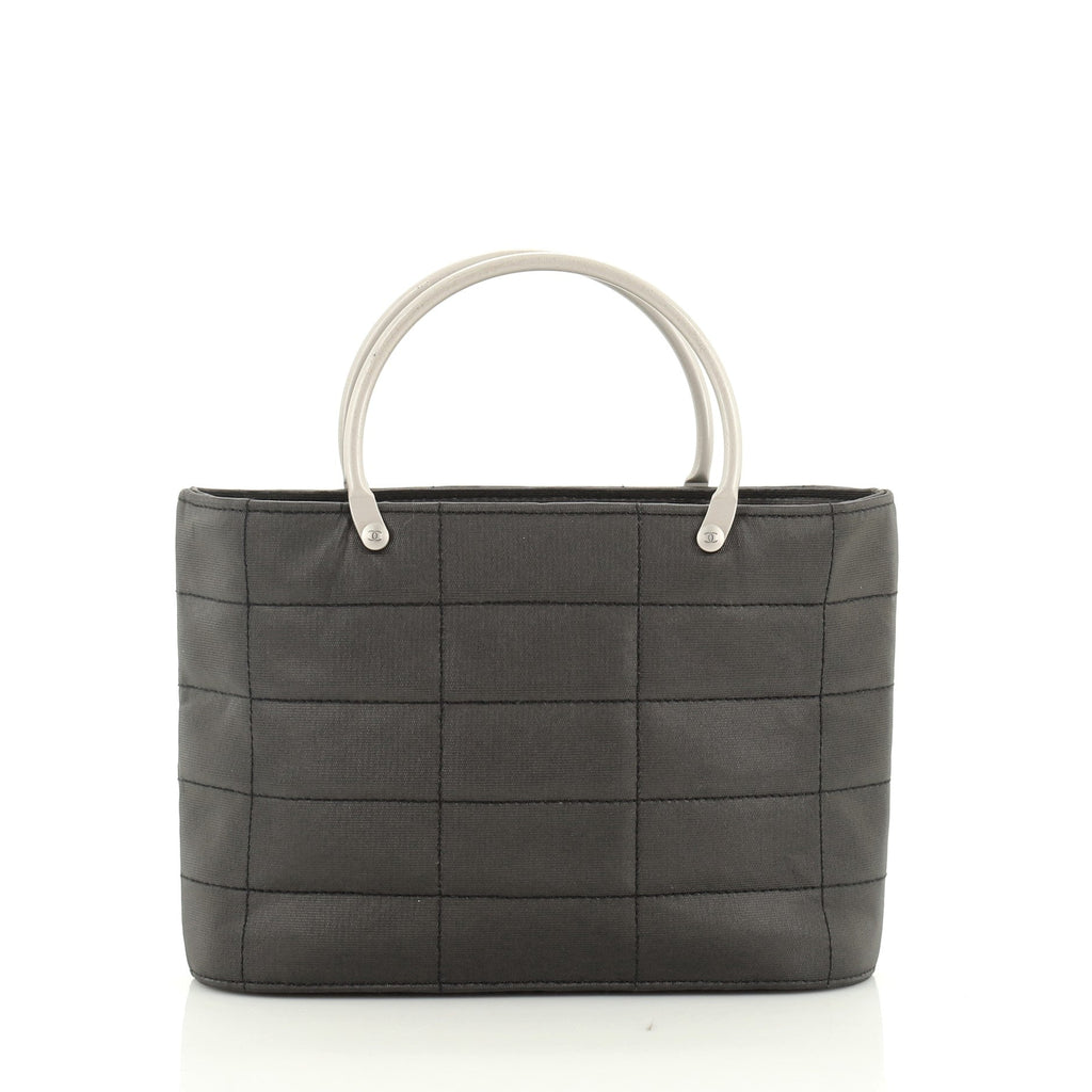 Vintage Metal Ring Tote Quilted Fabric Mini