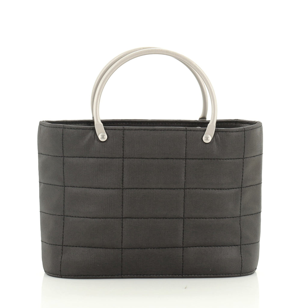 Vintage Metal Ring Tote Quilted Fabric Mini