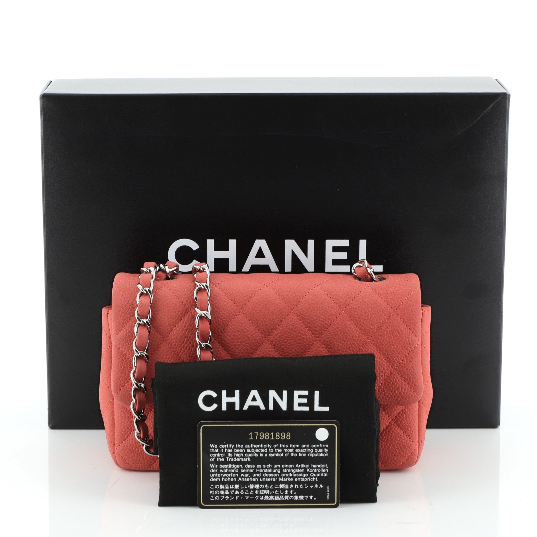 Classic Single Flap Bag Quilted Matte Caviar Mini
