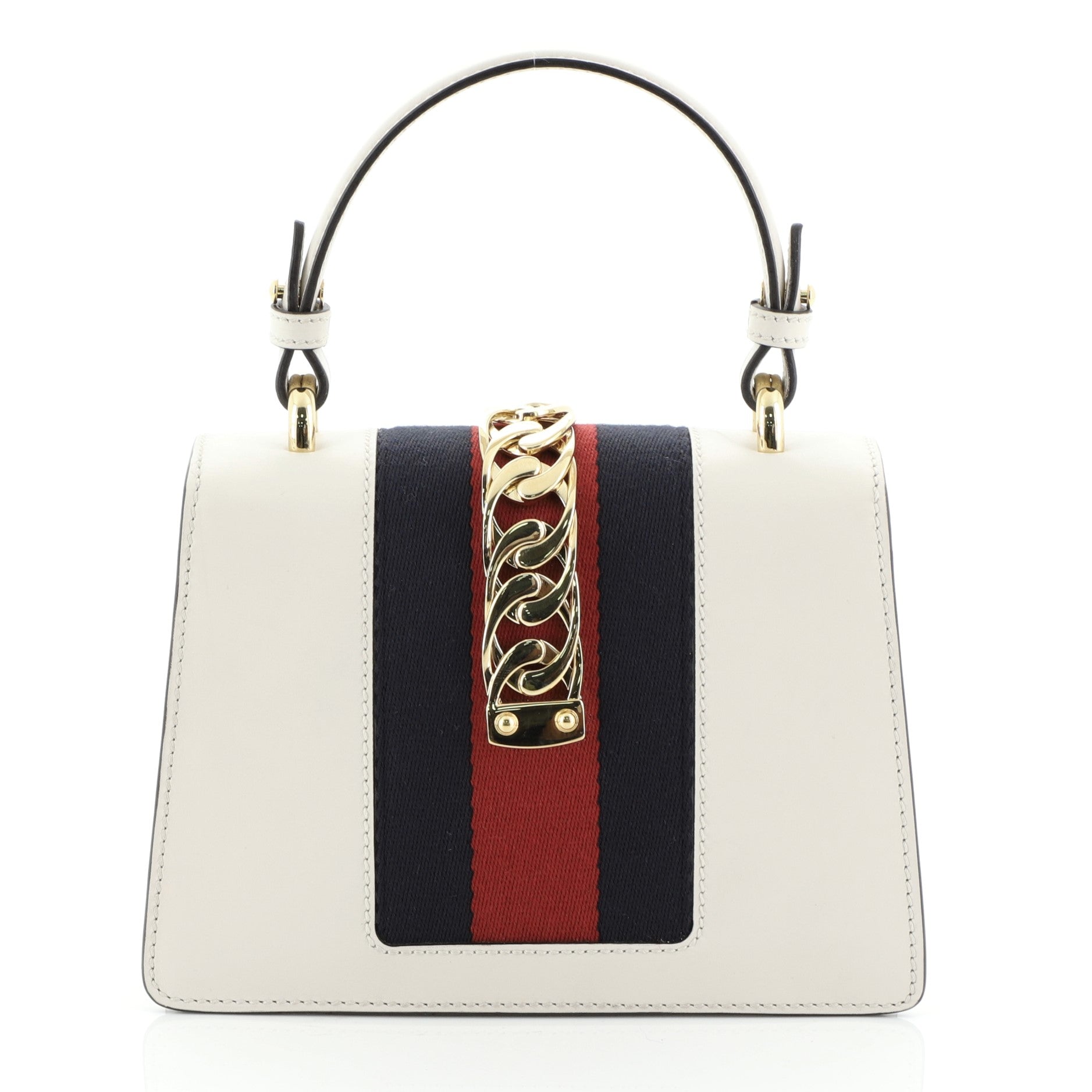 Sylvie Top Handle Bag Embroidered Leather Mini