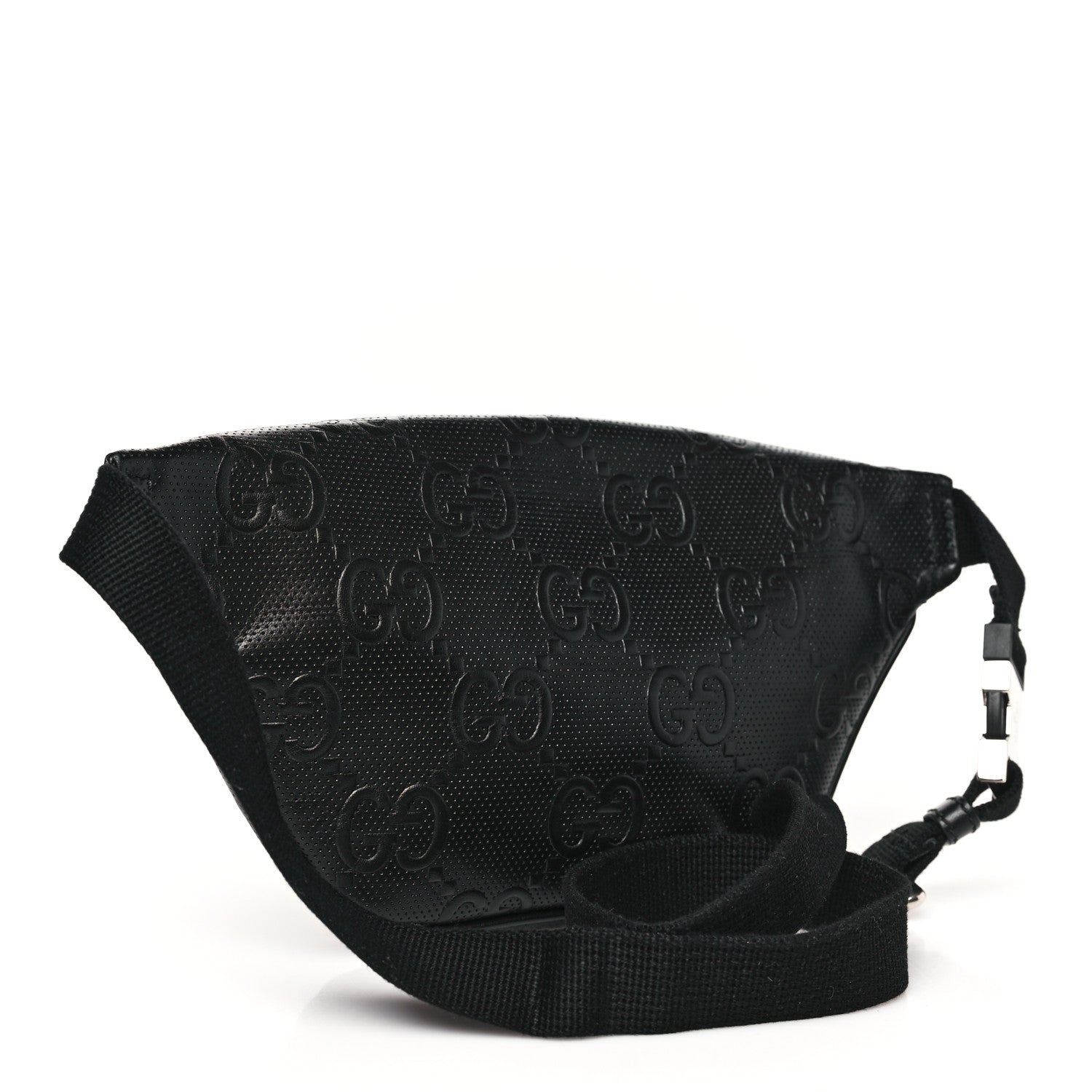 Calfskin GG Tennis Embossed Belt Bag Black