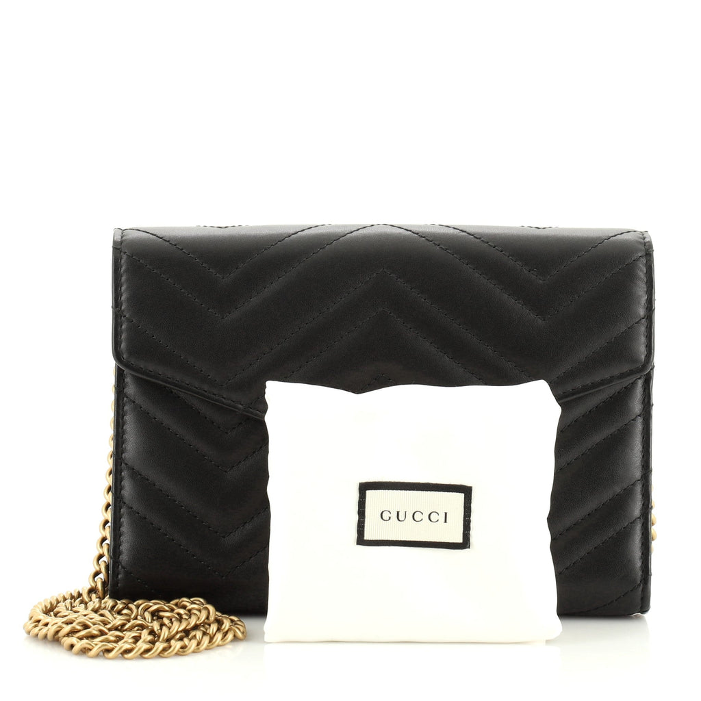 GG Marmont Chain Wallet Matelasse Leather Mini