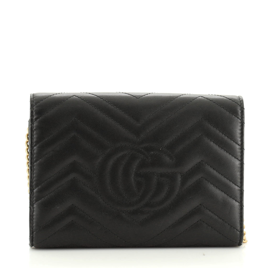 GG Marmont Chain Wallet Matelasse Leather Mini