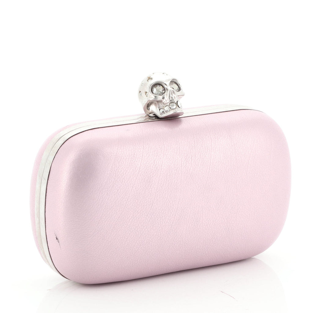 Skull Box Clutch Leather Small
