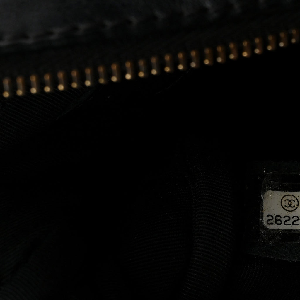 Lambskin Quilted Medium Buckle Camera Case Bag Black