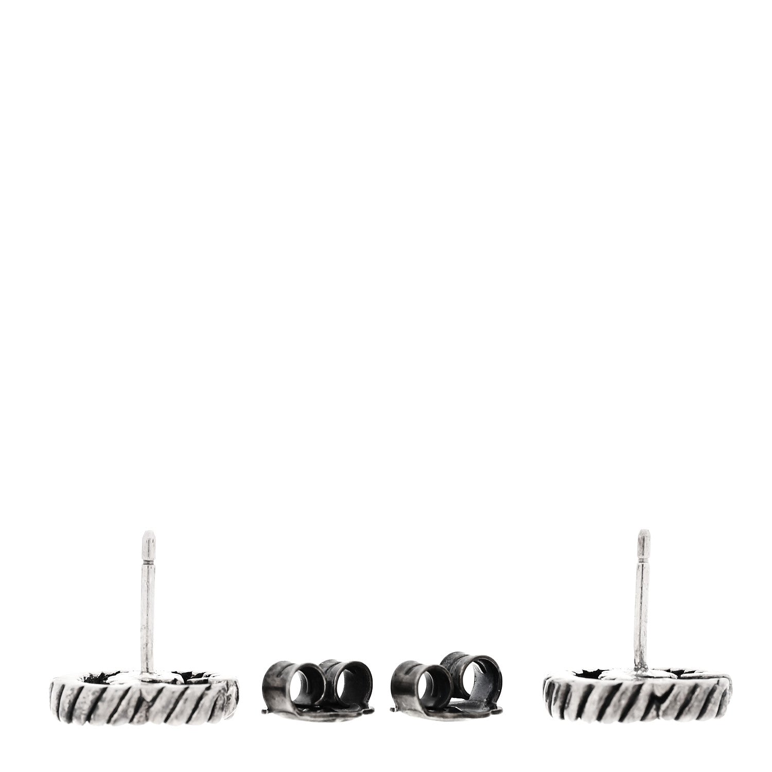 Sterling Silver Torchon Double G Earrings