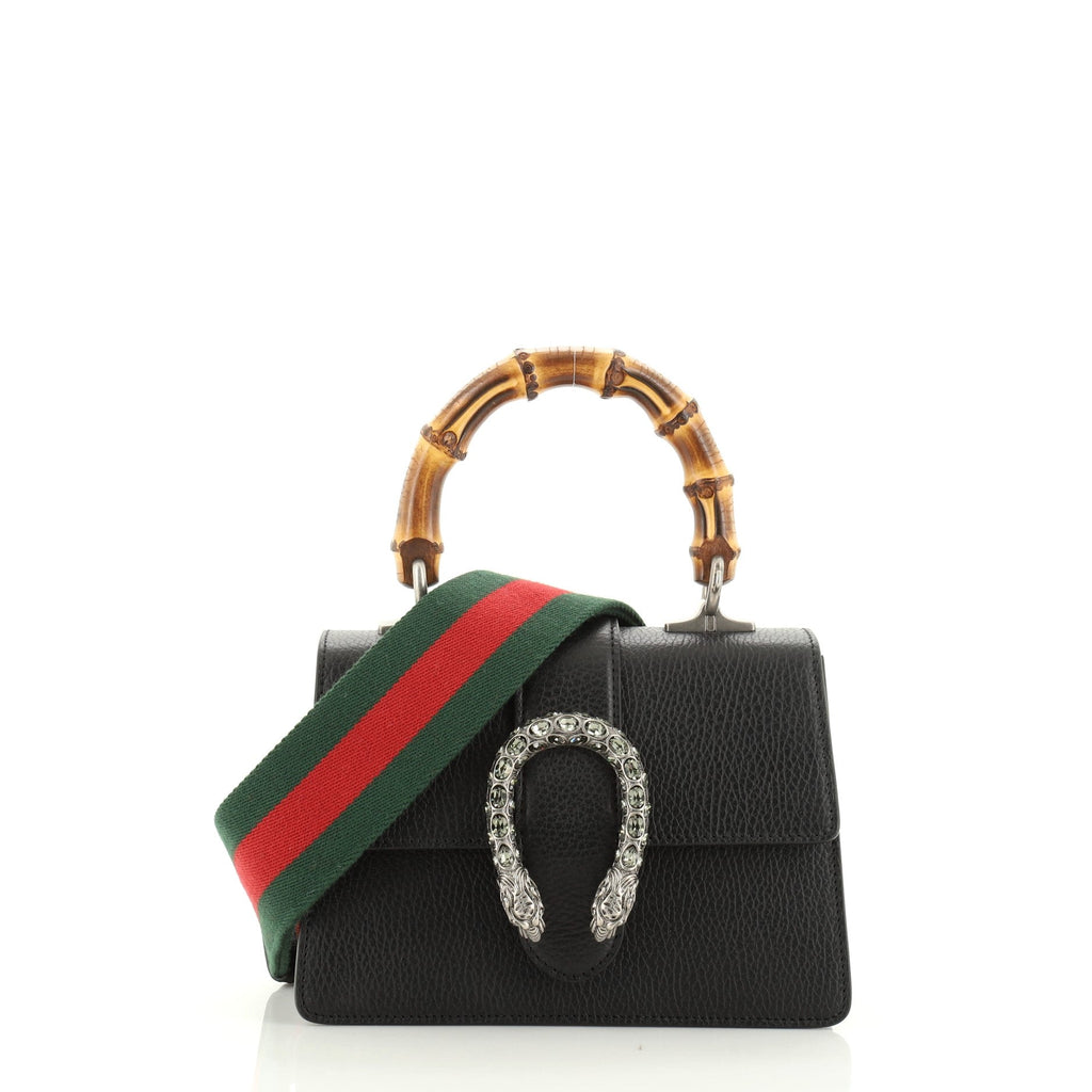 Dionysus Bamboo Top Handle Bag Leather Mini