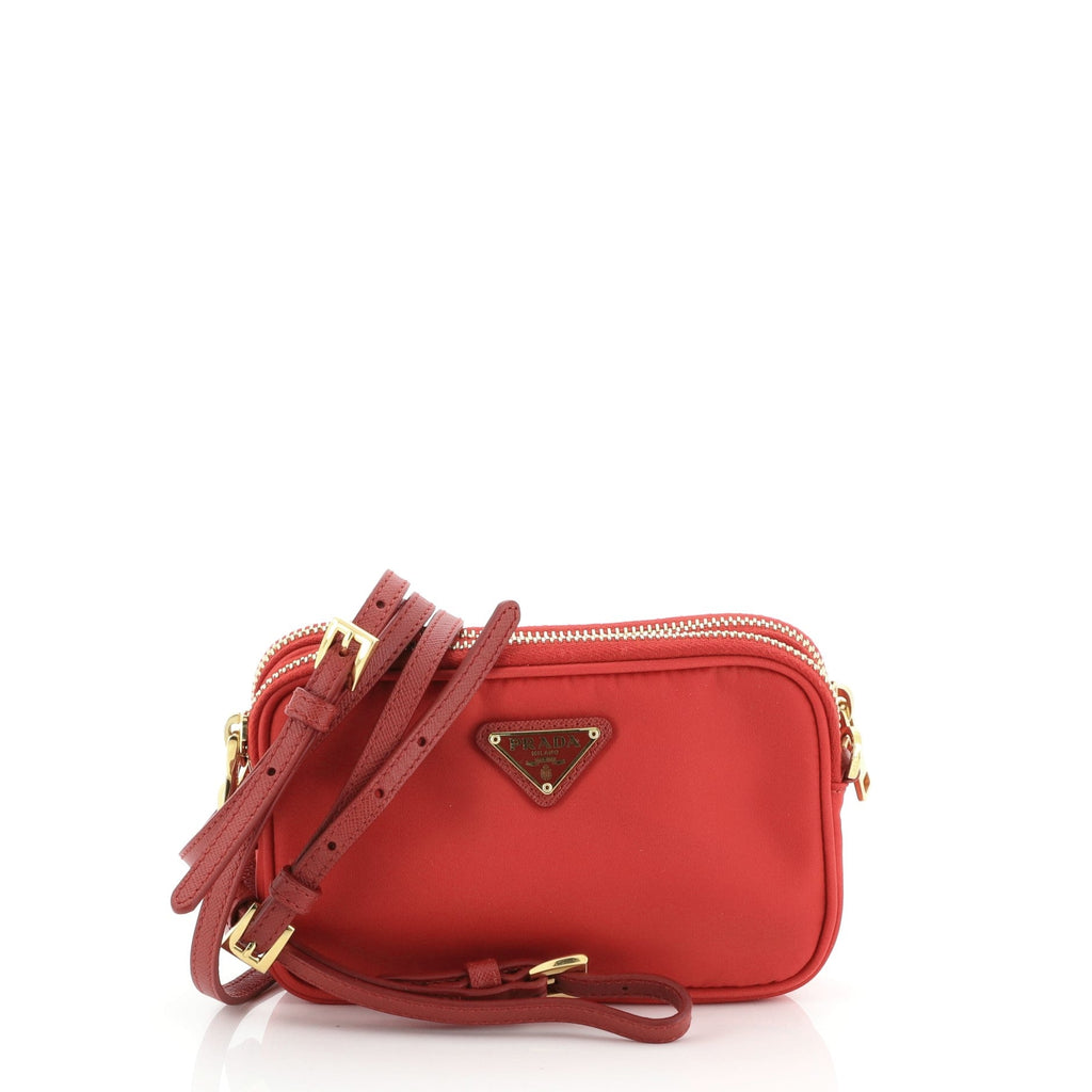 Double Zip Camera Bag Tessuto Mini