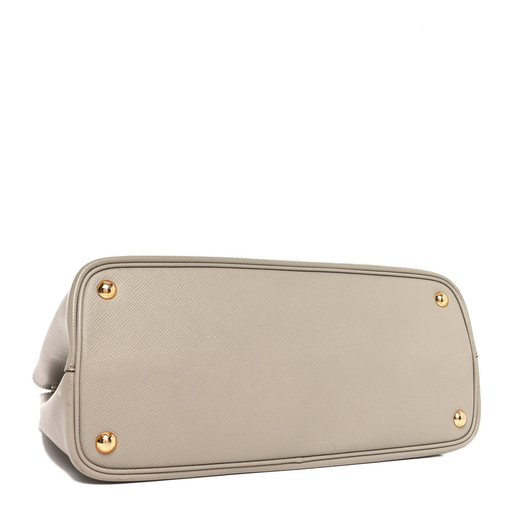 Saffiano Cuir Small Double Bag Pomice