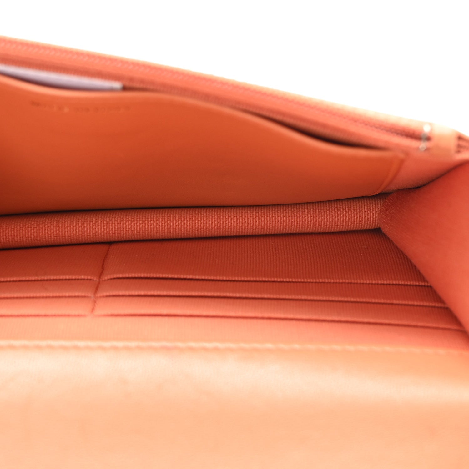 Lambskin Quilted Chanel 19 Wallet On Chain WOC Orange