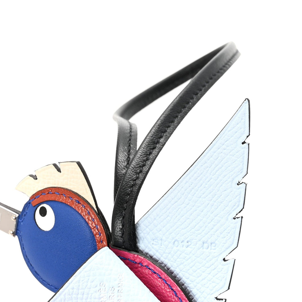 Epsom Swift Chevre Mysore Birdy Bag Charm Bleu Brume Rose Mexico Bleu Royal Cuivre Nata Black