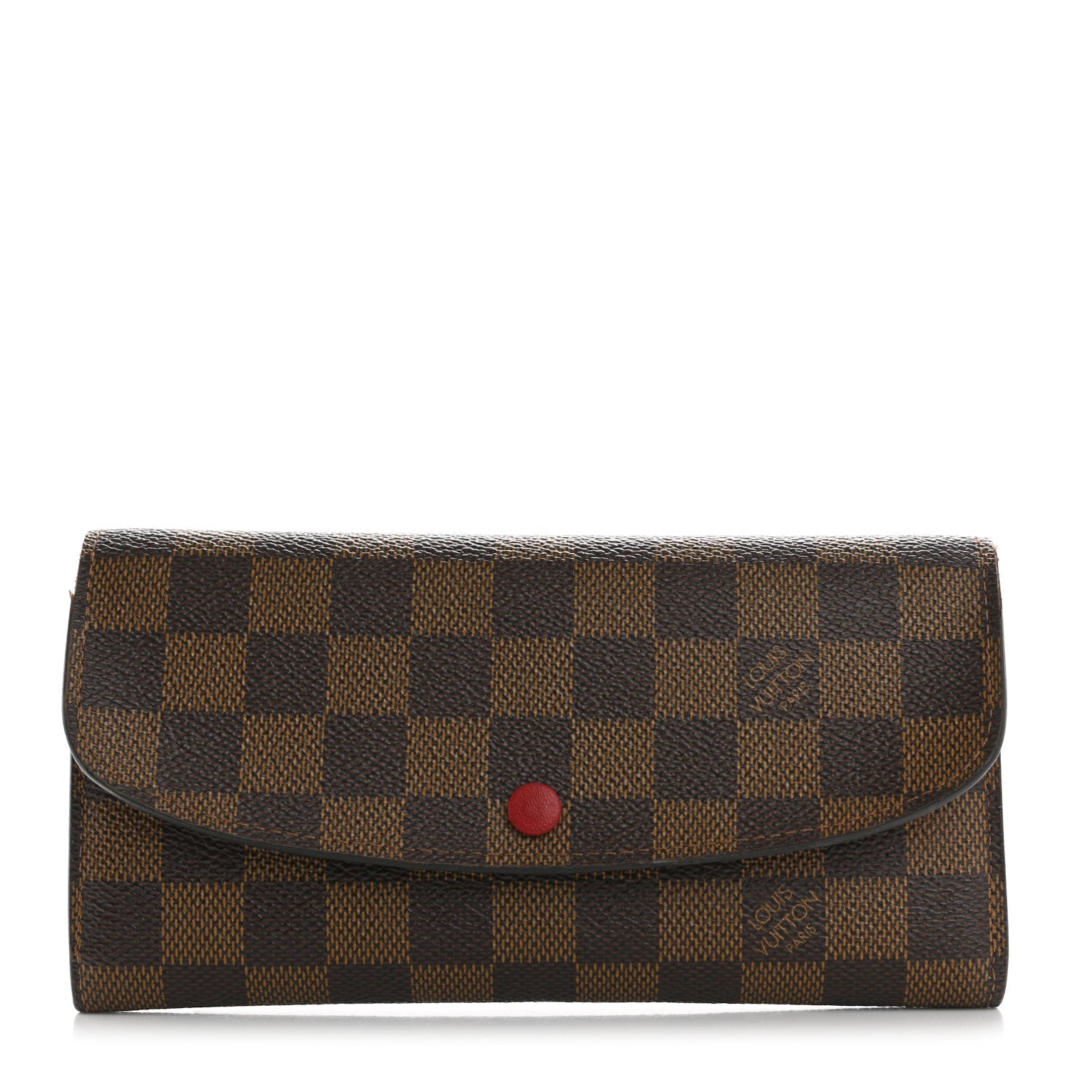 Damier Ebene Emilie Wallet Red