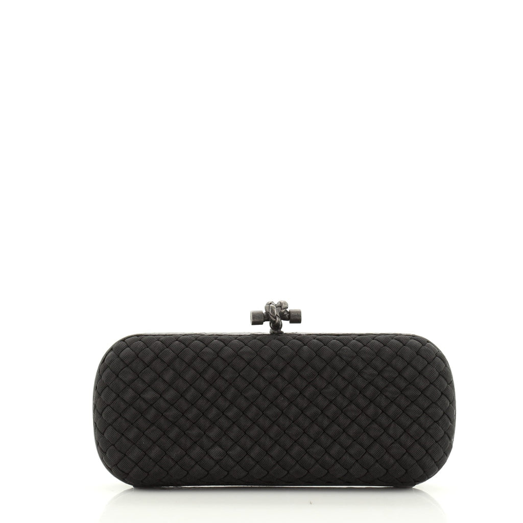 Box Knot Clutch Intrecciato Satin Long