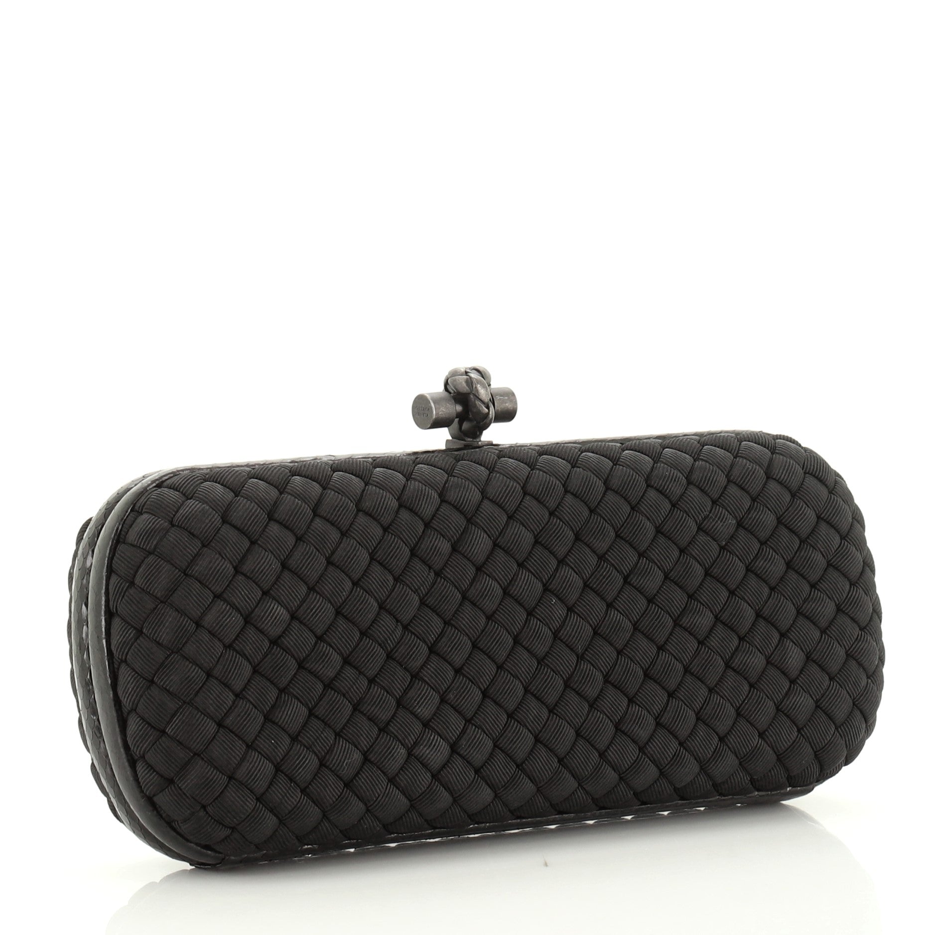 Box Knot Clutch Intrecciato Satin Long