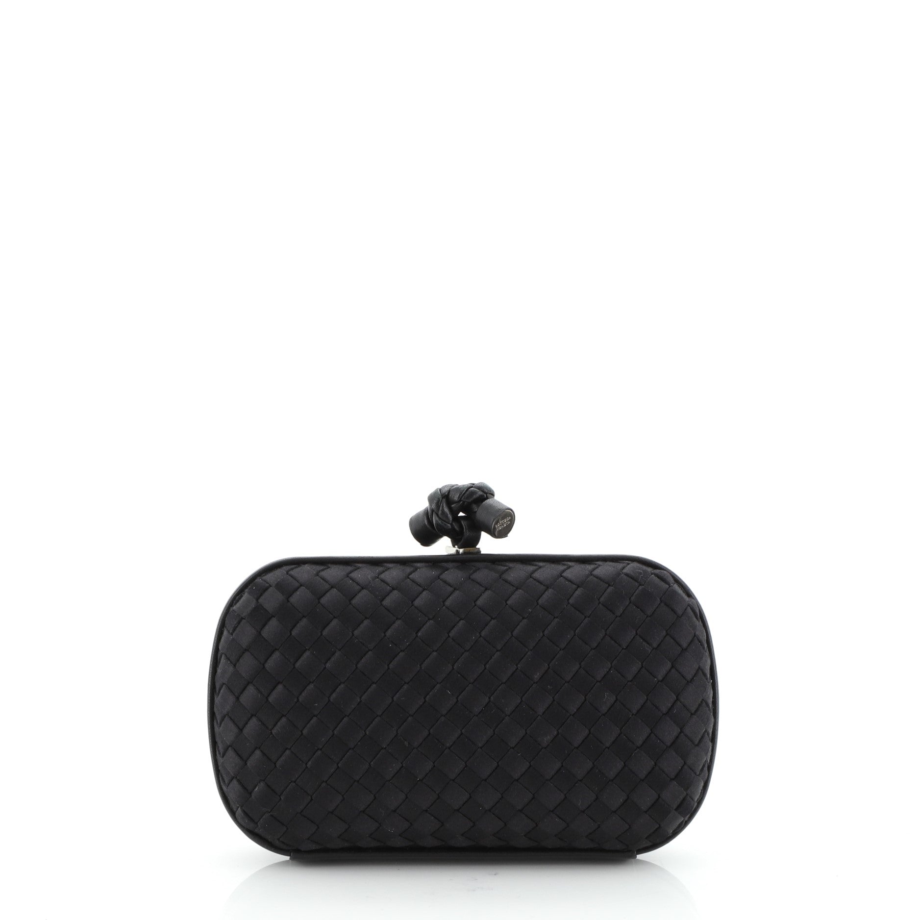 Box Knot Clutch Intrecciato Satin Small