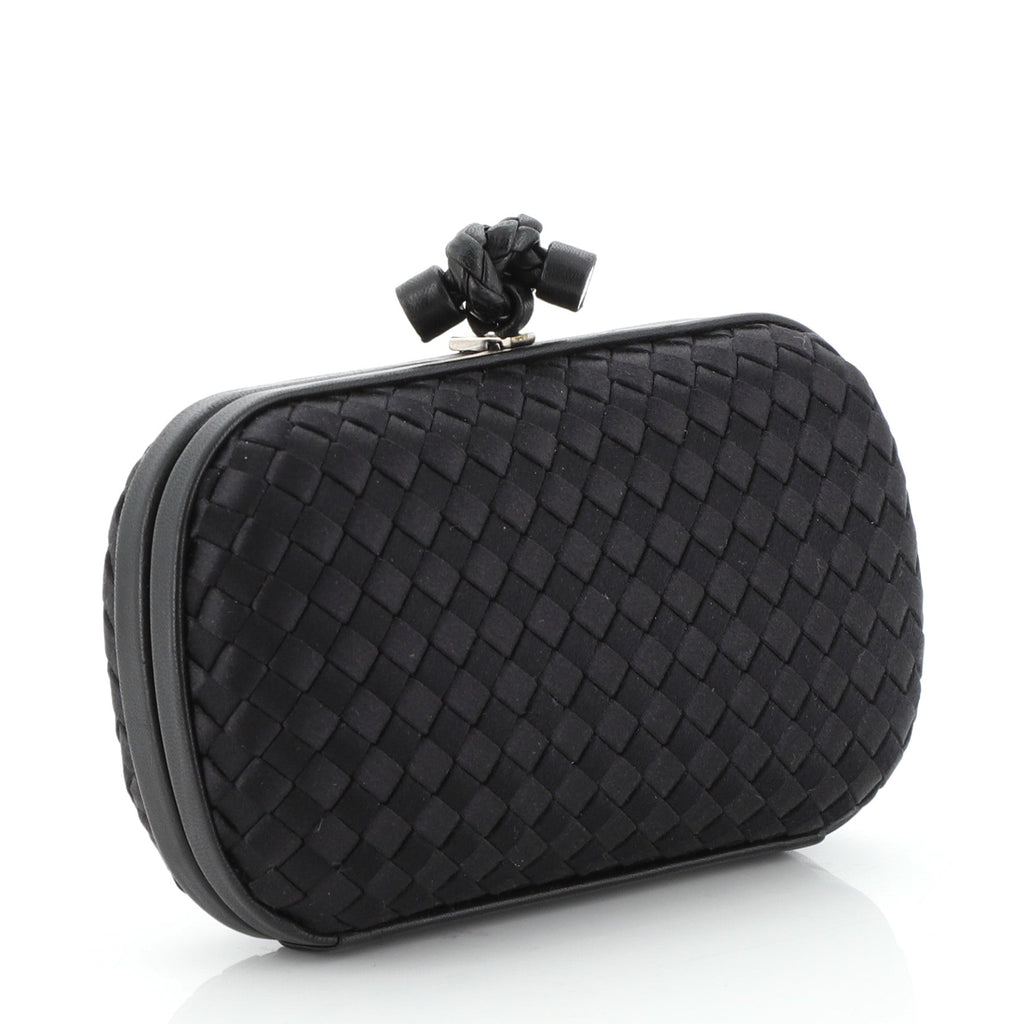 Box Knot Clutch Intrecciato Satin Small