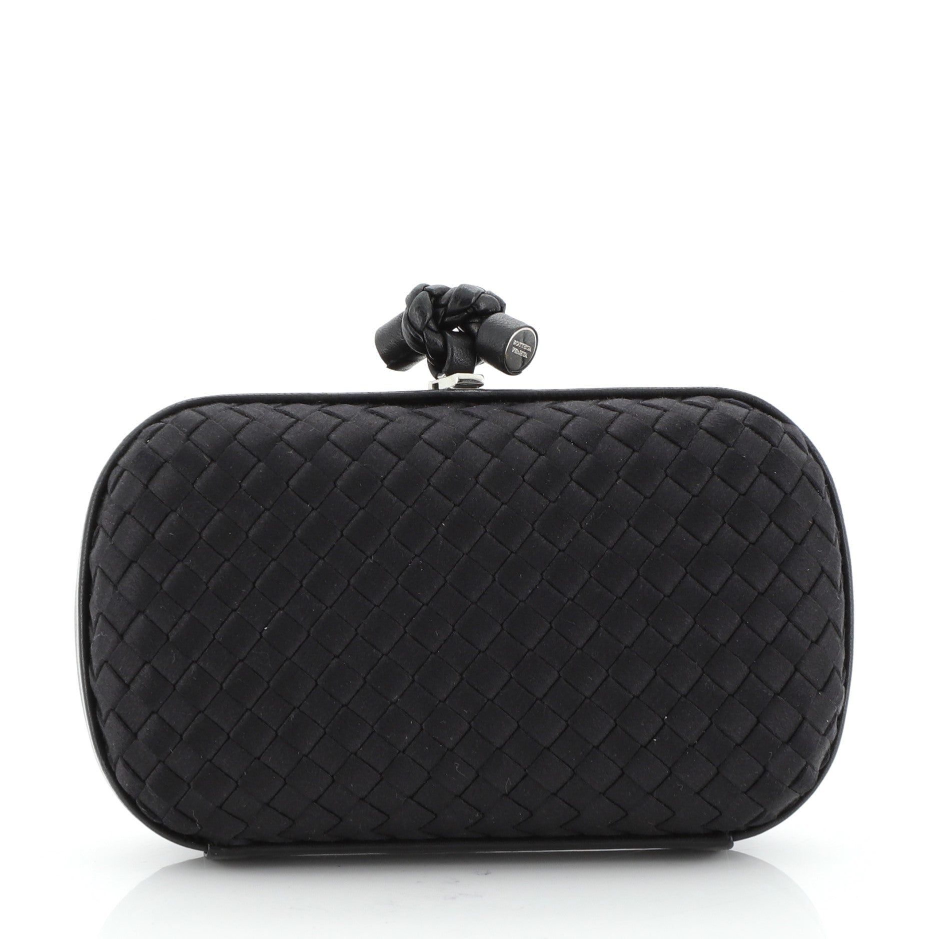 Box Knot Clutch Intrecciato Satin Small