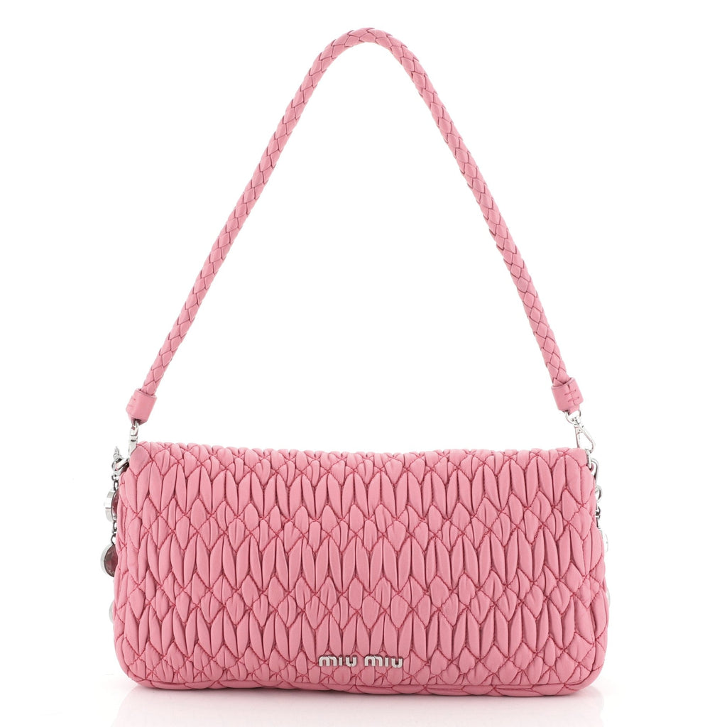 Crystal Clutch Matelasse Leather Medium
