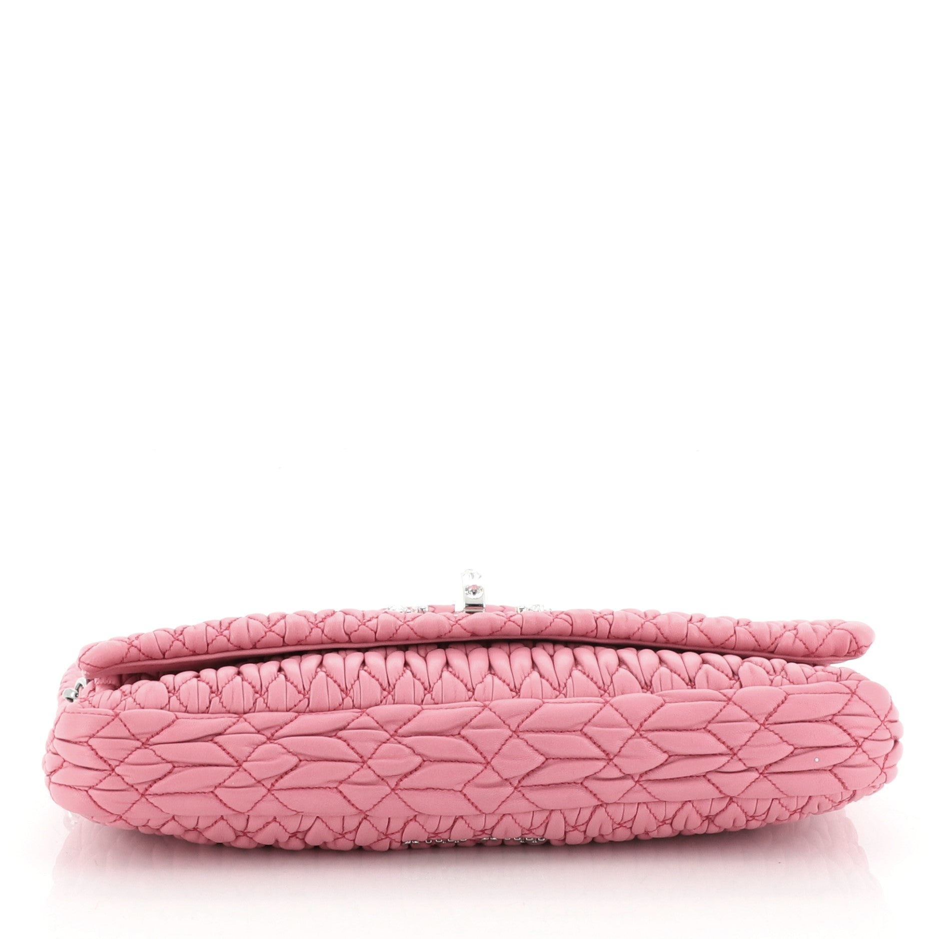 Crystal Clutch Matelasse Leather Medium