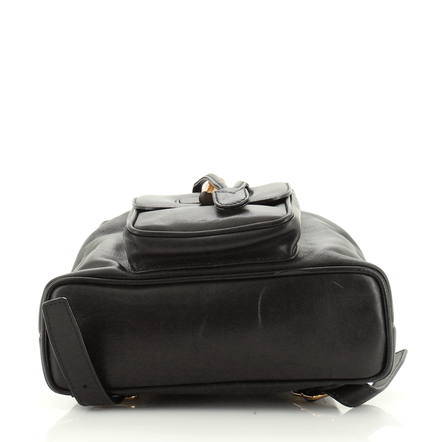 Vintage Bamboo Backpack Leather Mini