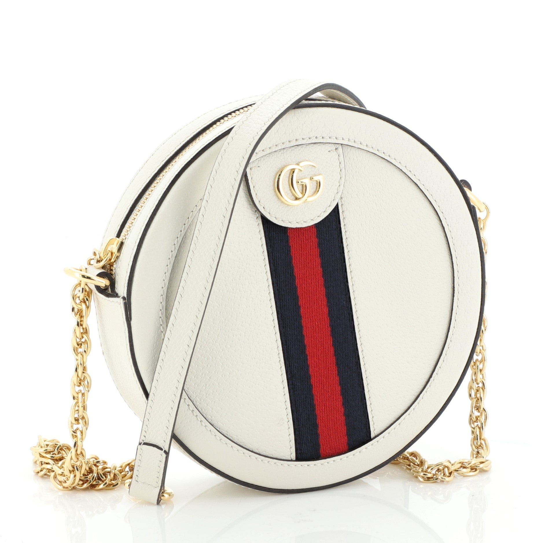 Ophidia Round Shoulder Bag Leather Mini