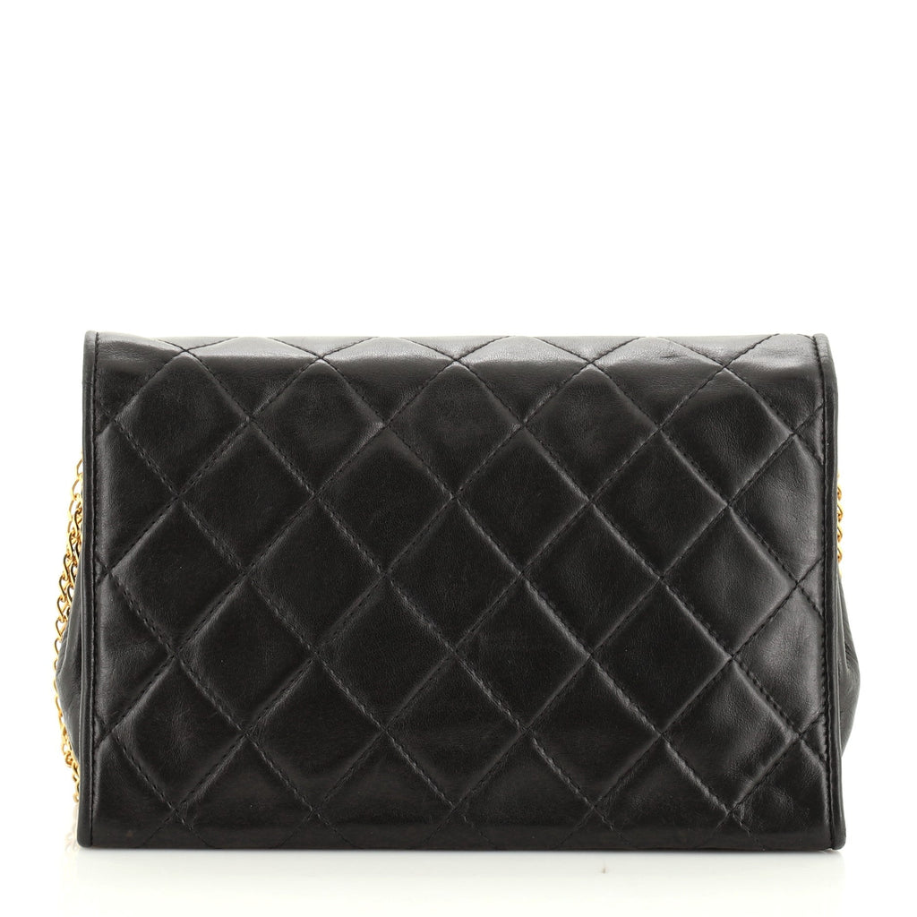 Vintage Multi Chain Full Flap Bag Quilted Lambskin Mini