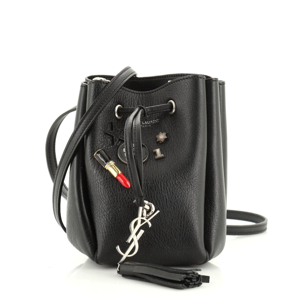 Monogram Bourse Bucket Bag Embellished Leather Mini