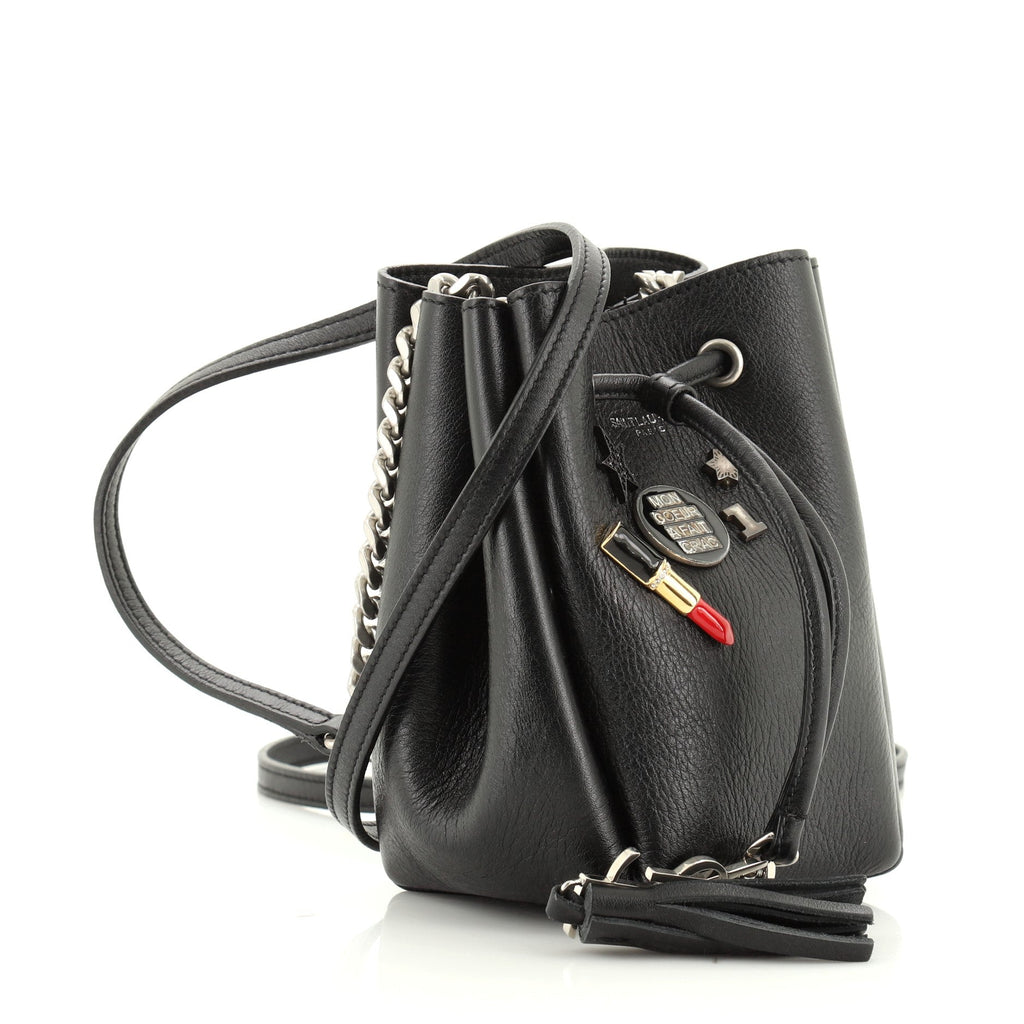 Monogram Bourse Bucket Bag Embellished Leather Mini