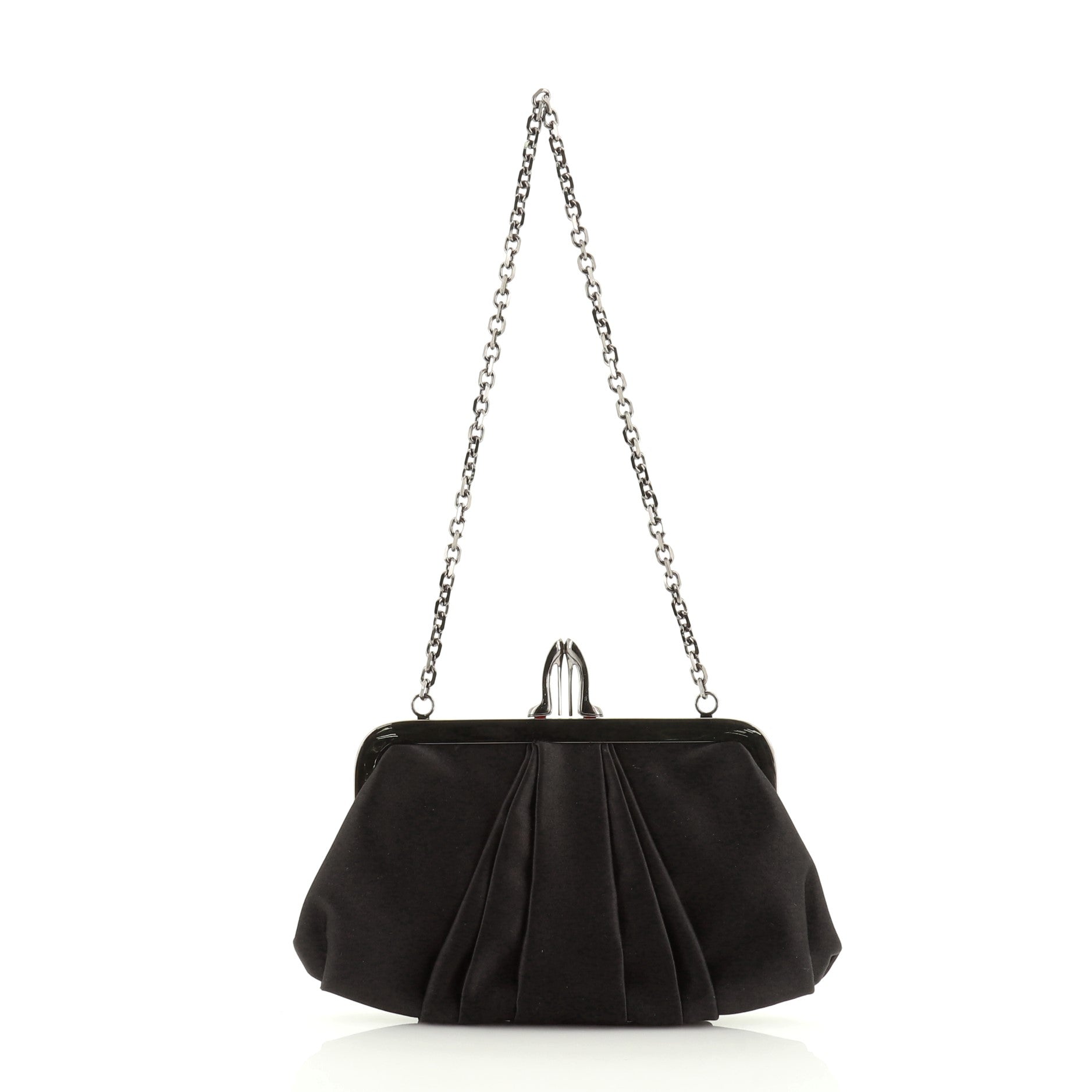 Loubinight Frame Clutch Satin