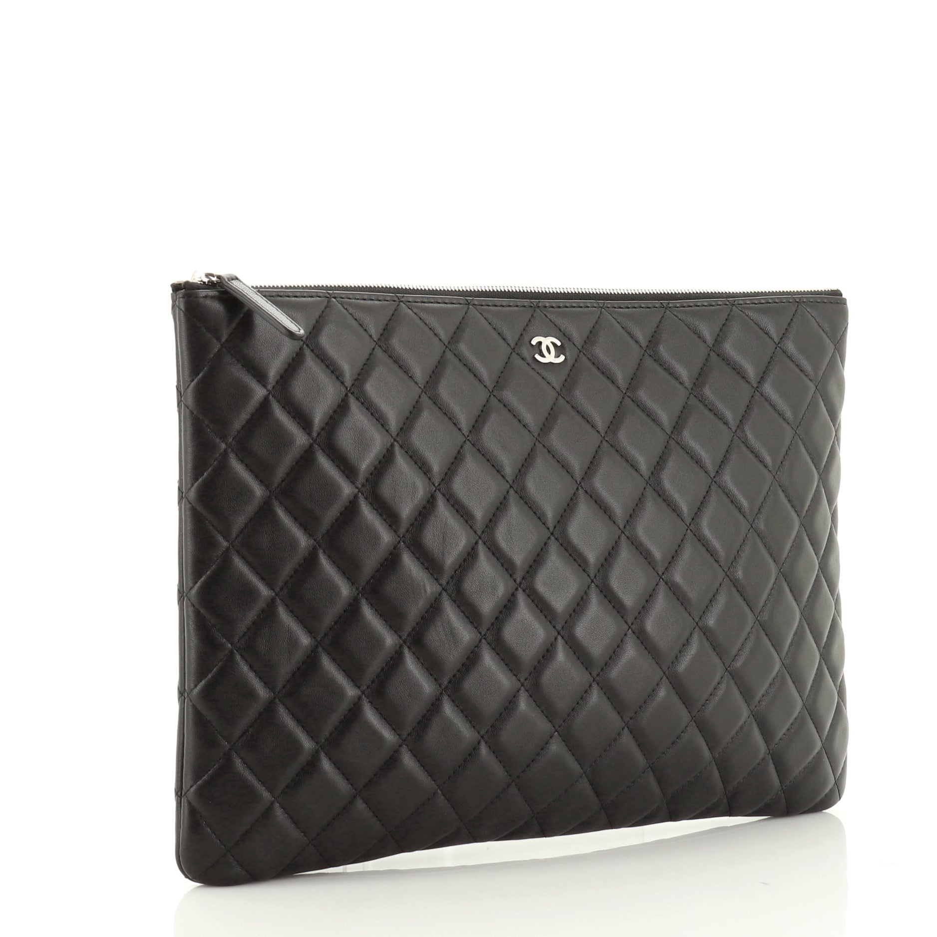 O Case Clutch Quilted Lambskin Large