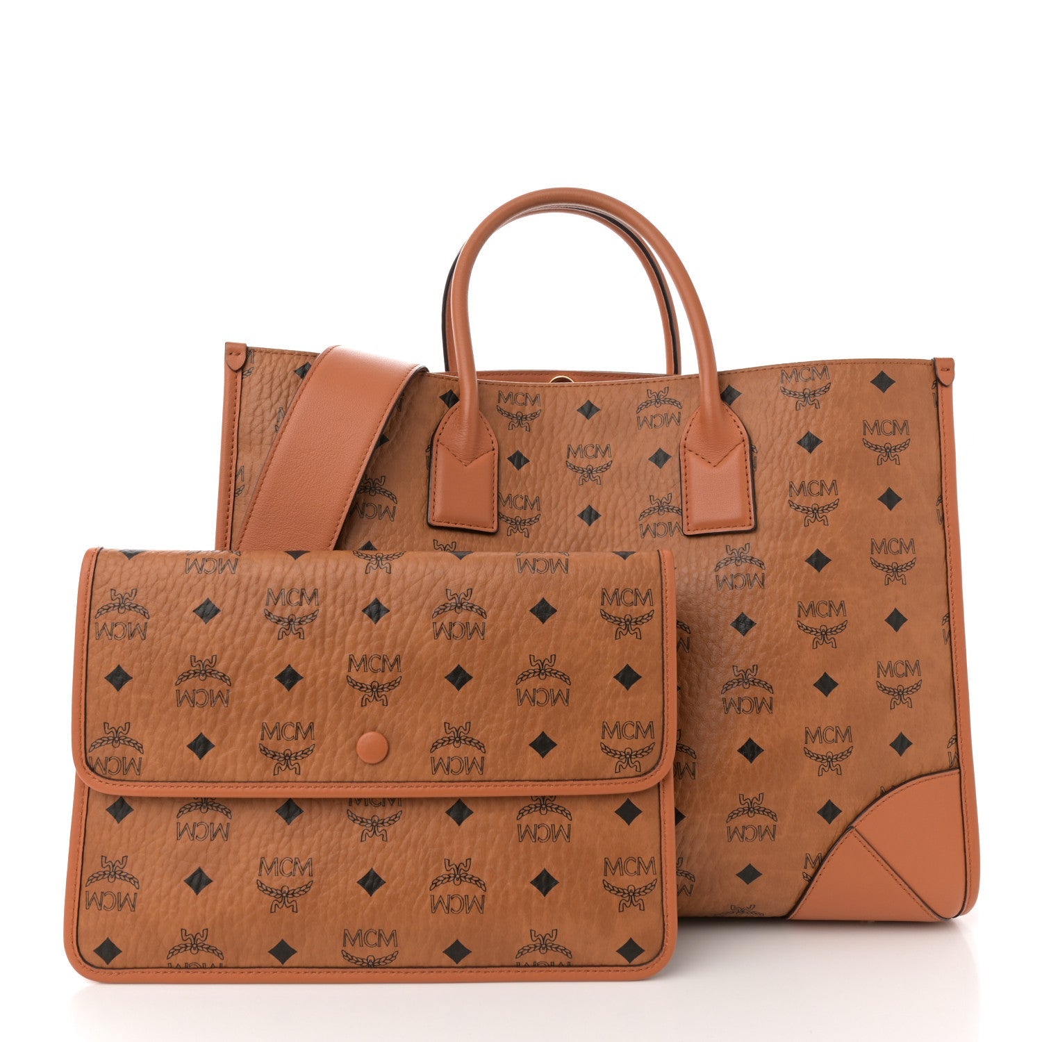 Visetos Large Munchen Tote Cognac