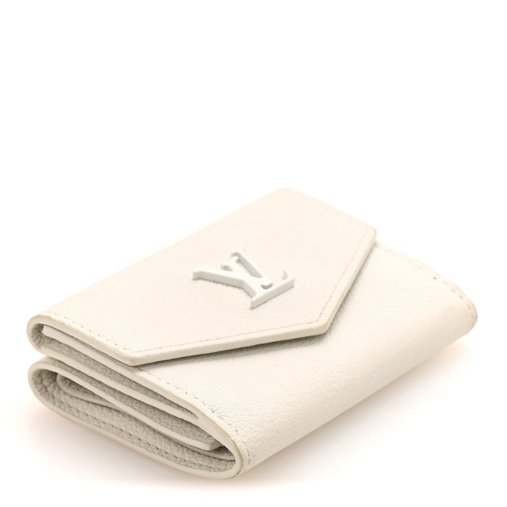 Calfskin Lockmini Wallet White