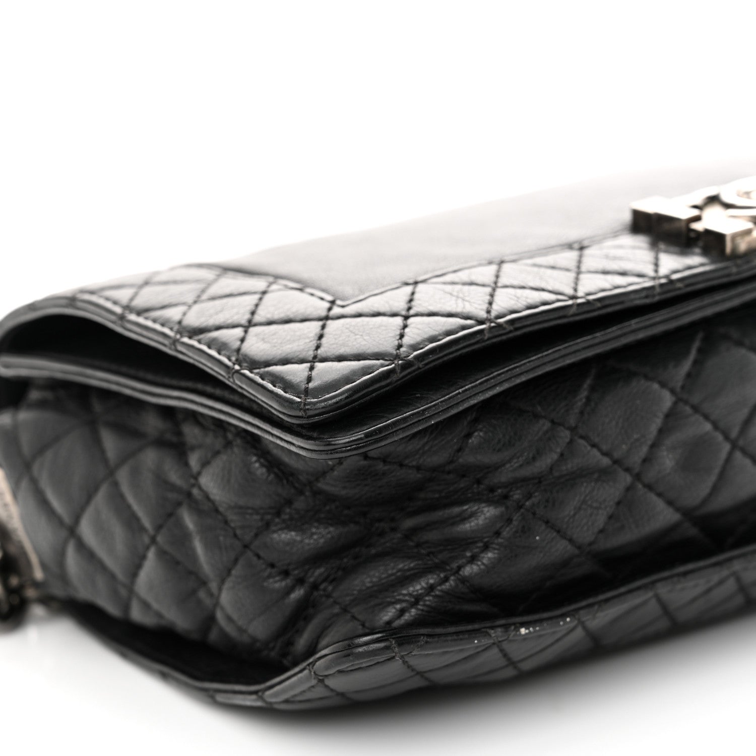 Calfskin New Medium Boy Reverso Flap Black
