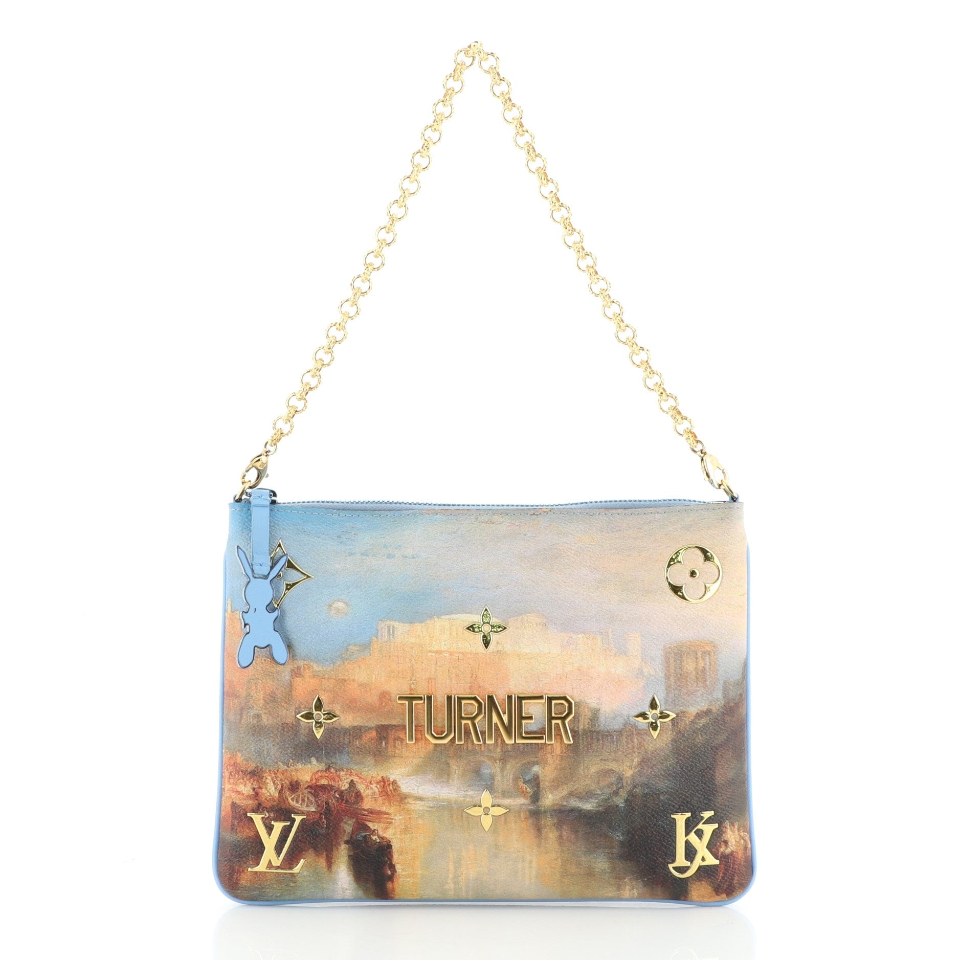 Pochette Clutch Limited Edition Jeff Koons Turner Print Canvas