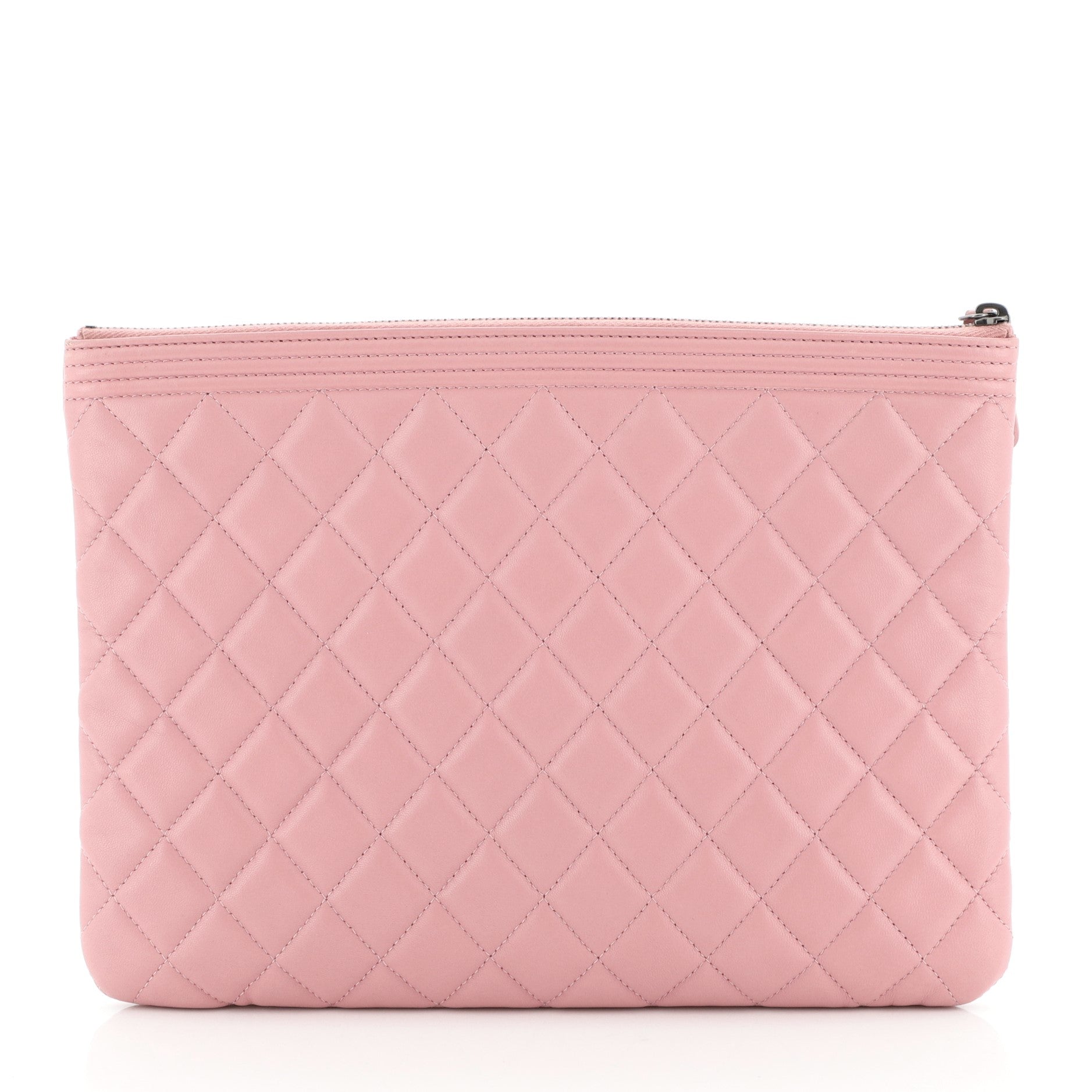 Boy O Case Clutch Quilted Lambskin Medium